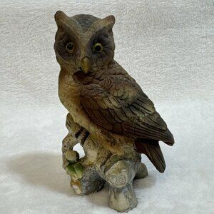Vintage Lefton‎ Porcelain Great Horned Owl Hand Painted KW121 ~ Japan